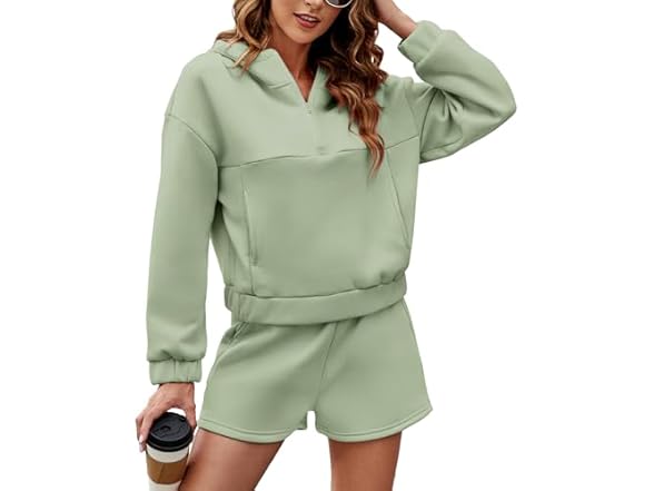 Fkeep Women Piece Sweatsuit Outfits Half Zip Set