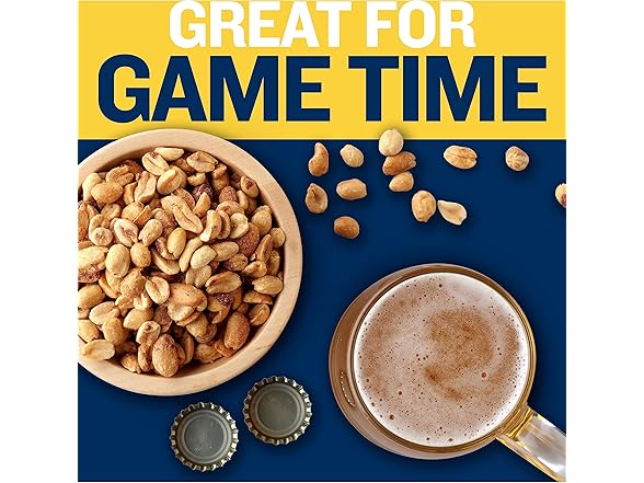 PLANTERS Salted Peanuts, Dry Roasted Peanuts, 16 oz