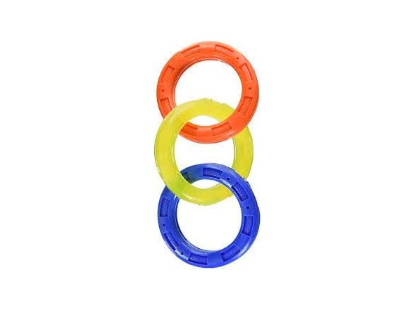 Nerf Nerf Dog 10.5in TPR 3 Ring Tug -