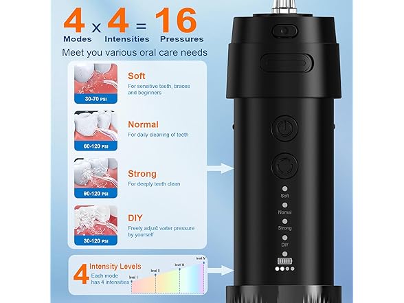 Black Portable Water Flosser