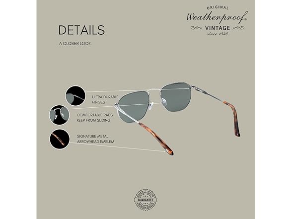 Weatherproof Vintage Designer Sunglasses