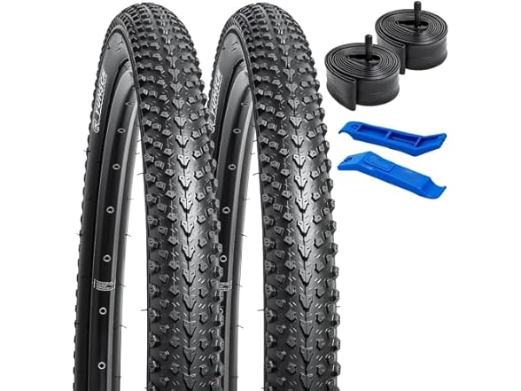 YUNSCM 26" MTB Tires & Tubes Set, 2-Pack