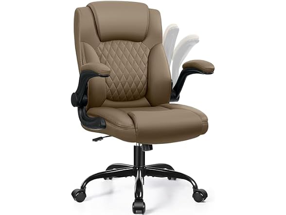 Brick Attic W0893 Leather Office Chair with Wheels1 (Open Box)