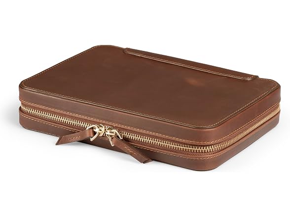 Londo Genuine Leather Travel Jewelry Organizer Case