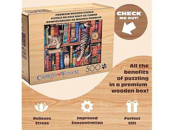 Buffalo Games - 250 Piece Wooden Jigsaw Puzzle Simple Succulents