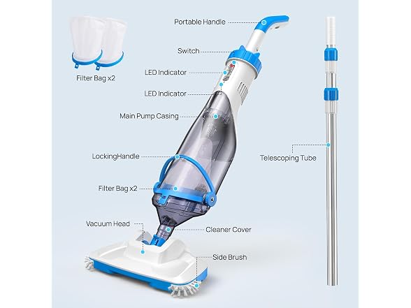 Consciot Handheld Pool Vacuum Cordless