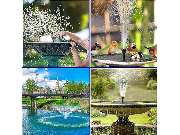 Kaniapu Solar Bird Bath Fountain