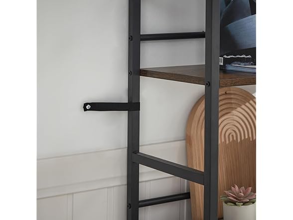 Tzou 5-Tier Rustic Brown Bookshelf