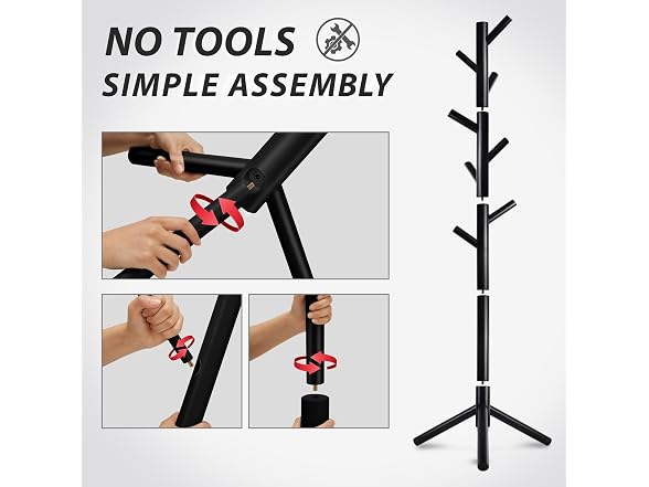 Unisakey 8-Hook Freestanding Coat Rack
