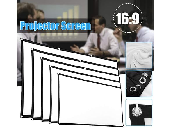 VisionTek XGao 16:9 HD Projector Screen, Portable