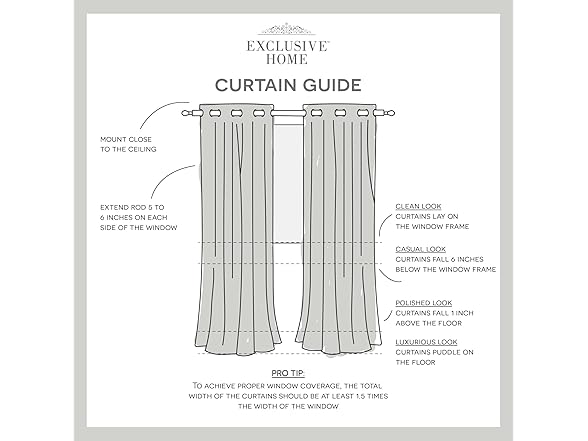 Exclusive Home White Curtains, 54"x96"