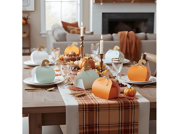 Fun Express Assorted Colors Pumpkin Favor Boxes