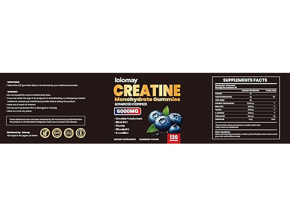 loiomay Creatine Monohydrate Gummies
