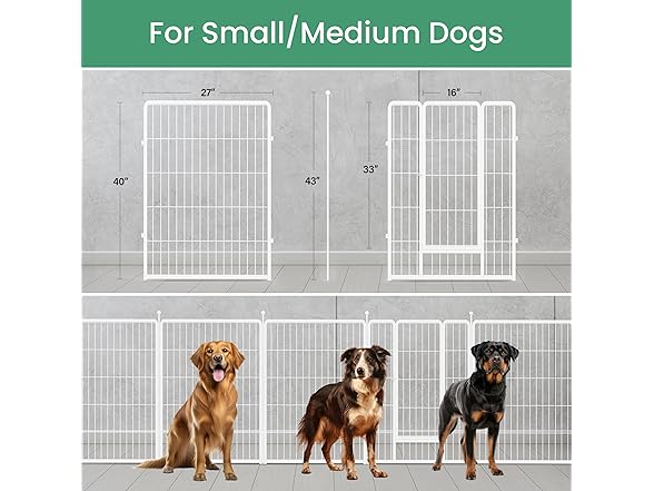 HealSmart Dog Playpen Indoor, Puppy Play