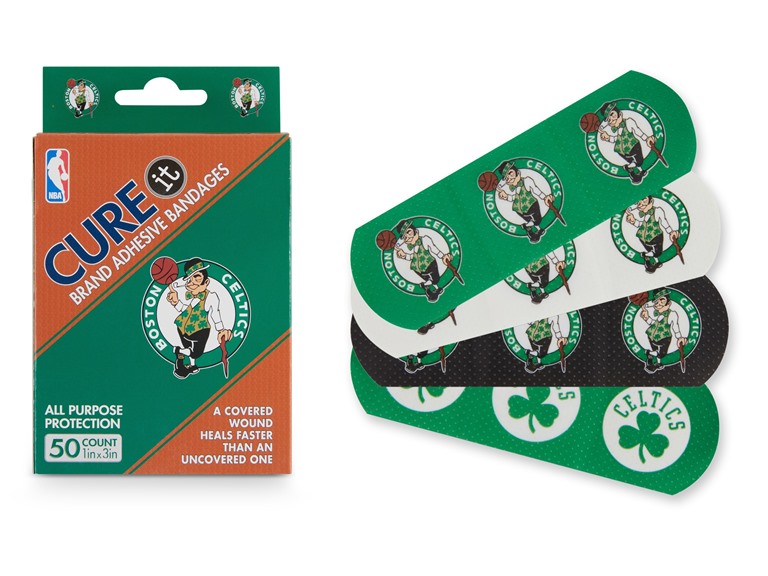 CURE IT  TRX-NBA-BOSC 10-Pack / 500ct 500ct NBA Team Adhesive Bandages  Boston Celtics
