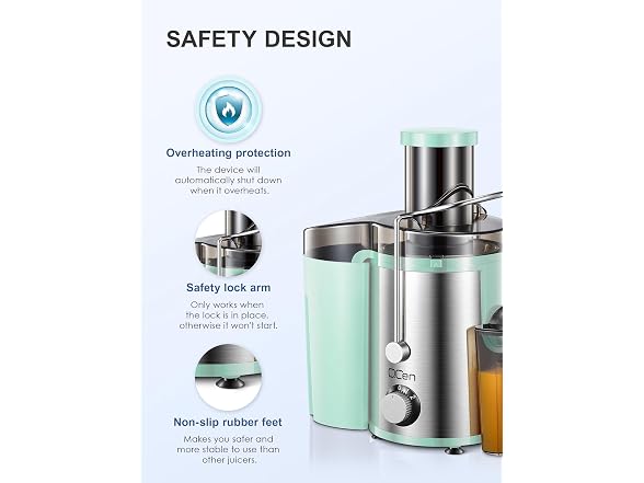 Qcen 800W Centrifugal Juicer Aqua