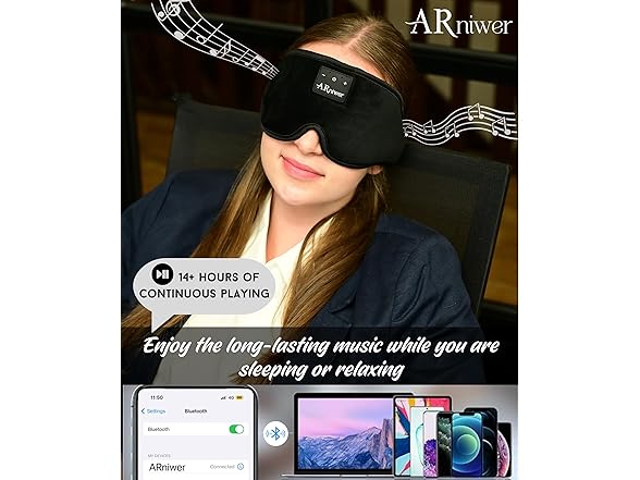ARniwer Bluetooth Music Eye Mask
