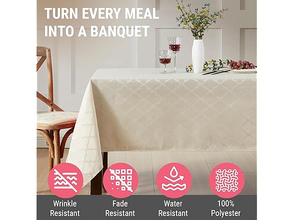 HLC.ME Modena Beige Tablecloth