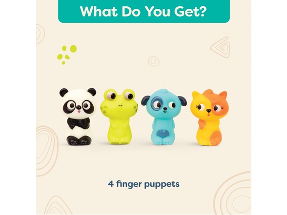B. toys – 4 Finger Puppets – Animal Finger Puppet