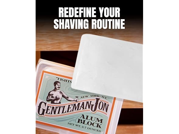 Gentleman Jon 3 7 Ounce Alum Block Plastic Case