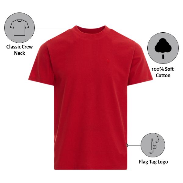 5Pk Mens Crew Neck Cotton T-Shirt - Gallery 15