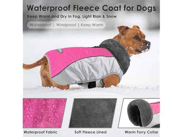Petglad Dog Coat, Waterproof Ripstop Dog Win