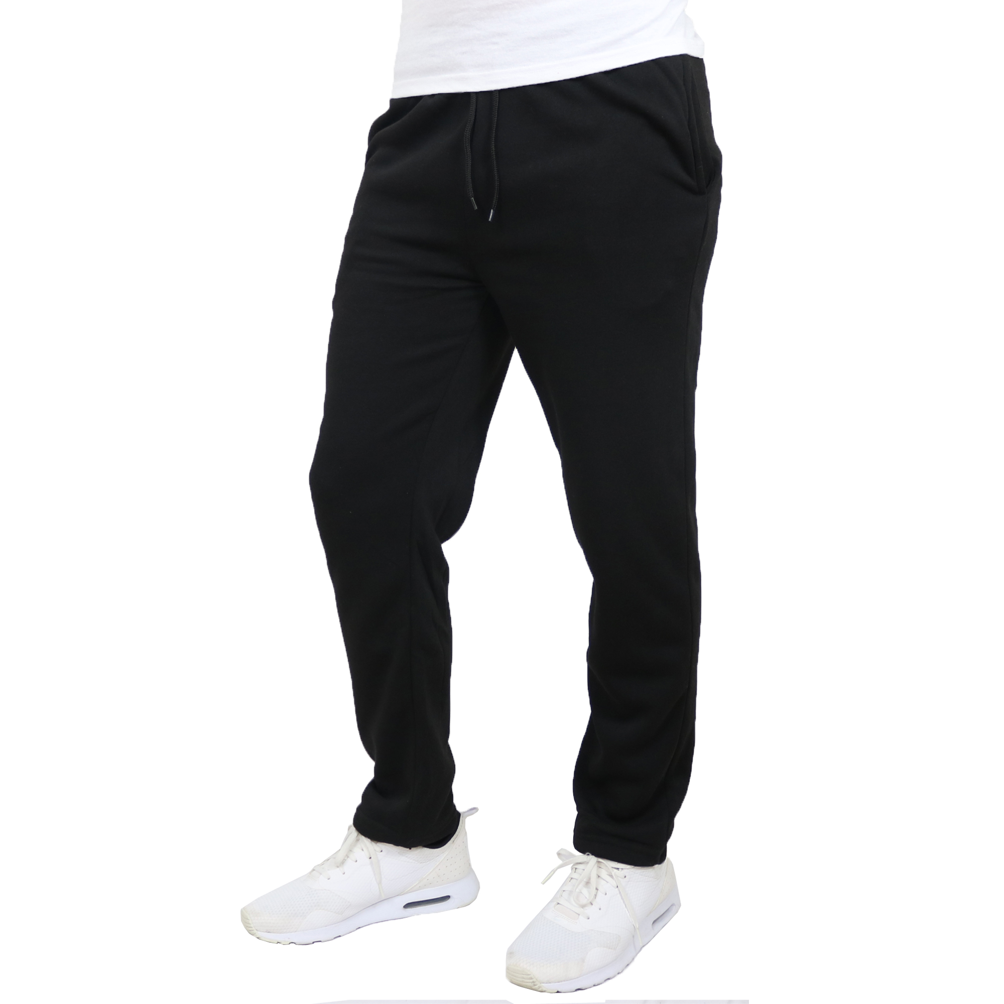 3Pk Asst Mens Open Bottom Fleece Sweatpants - Gallery 12