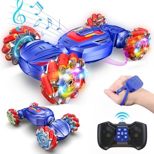 HarworLife Gesture Sensing RC Stunt Car - Blue