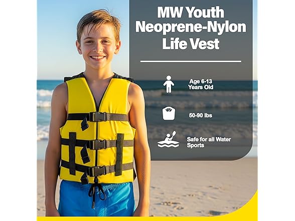 MW Watersports Youth USCG Approved Life Jacket - Gallery 5
