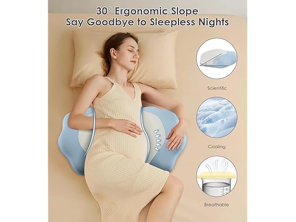 DONAMA Memory Foam Pregnancy Pillow