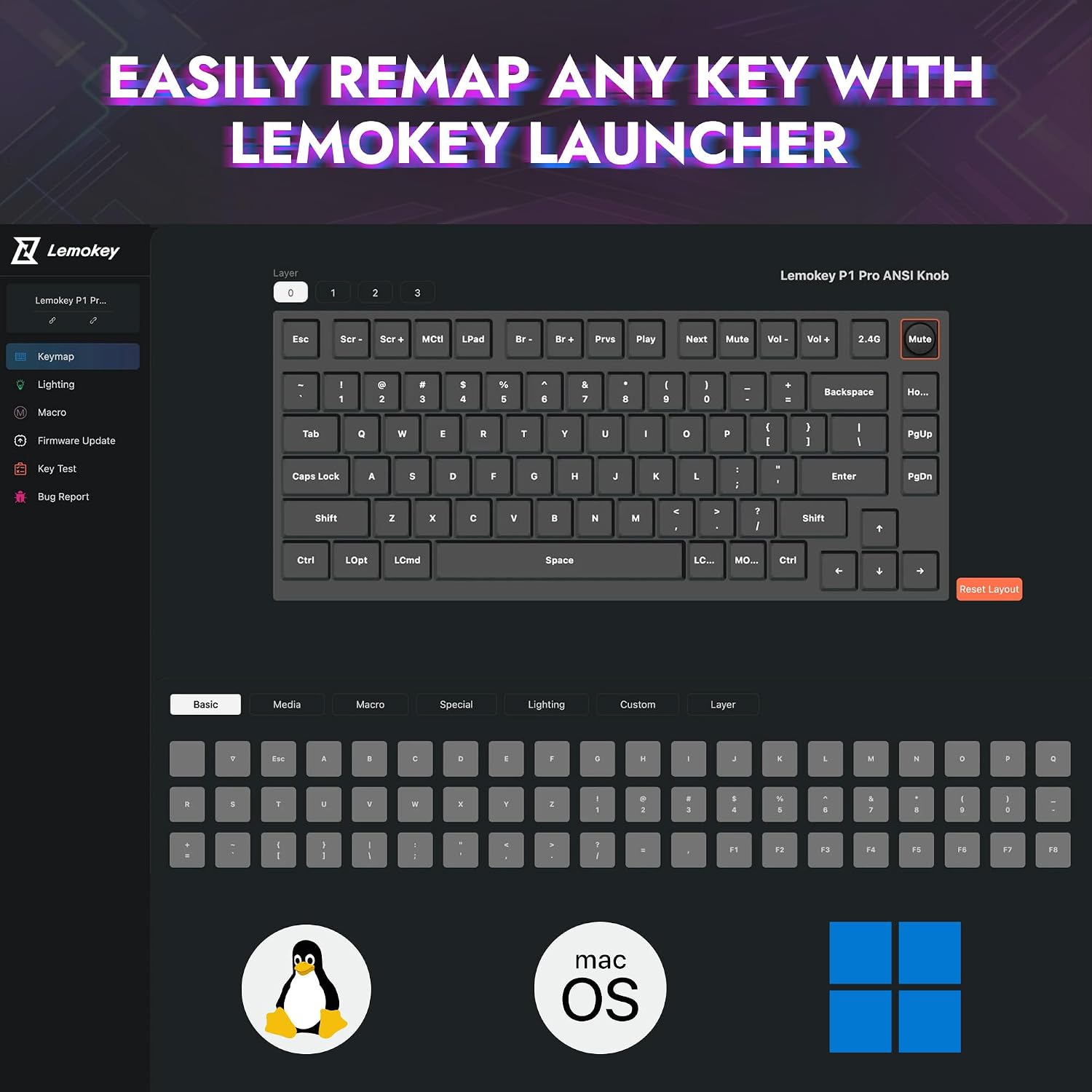 LEMOKEY P1 Pro Wireless Custom Mechanical Keyboard - Gallery 8