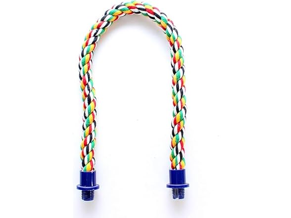 PENN-PLAX Bird Life Multicolored and Flexible Rope Perch