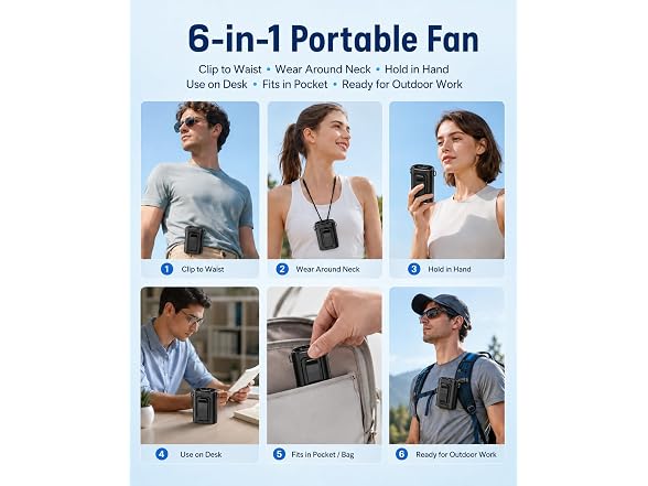 Luienao Portable Waist Fan