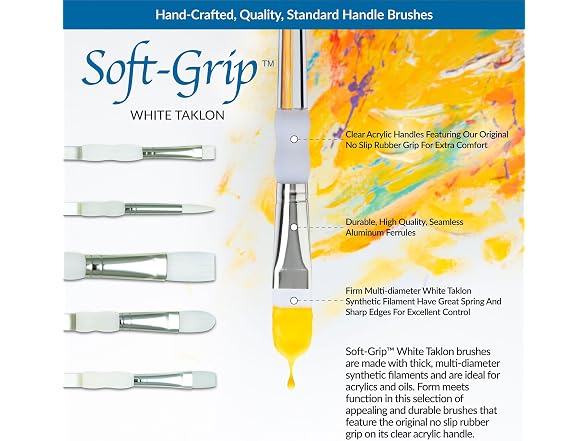 Royal Soft Grip White Taklon, ERESG315