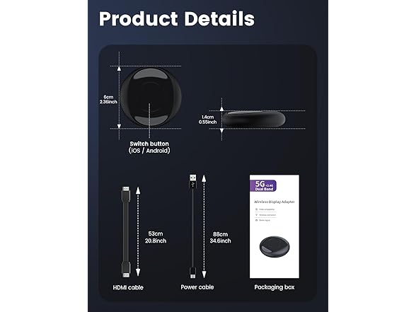 Wireless HDMI Display Dongle Adapter