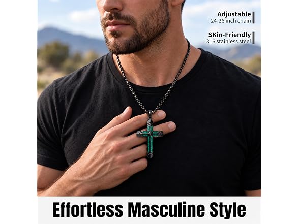 Malachite Cross Necklace