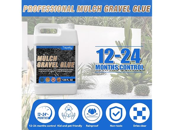 Tiepetly 128OZ Mulch Gravel Glue