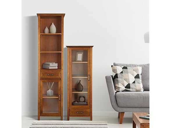 Teamson Home Avery Wooden Bathroom Linen Cabinet