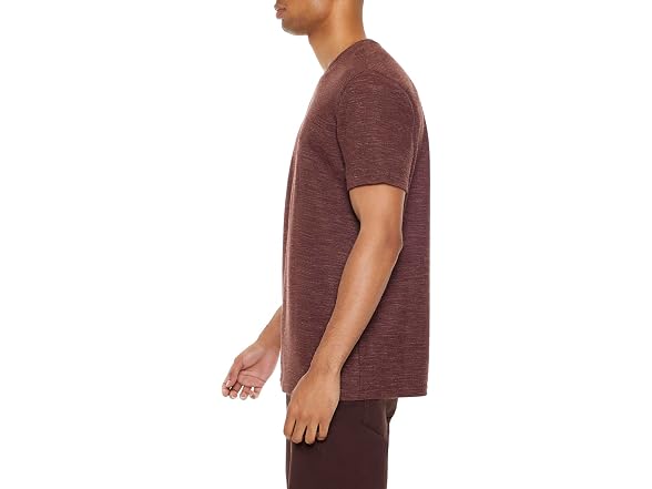 Forever 21 (L) Slub-Knit Crew Chocolate Tee