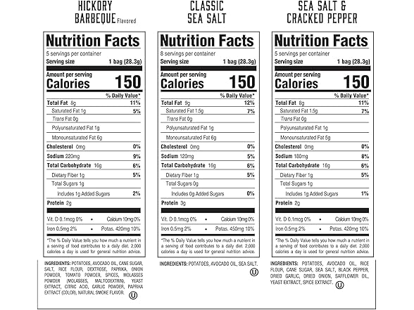 18CT Boulder Canyon Avocado Oil Potato Chips Variety