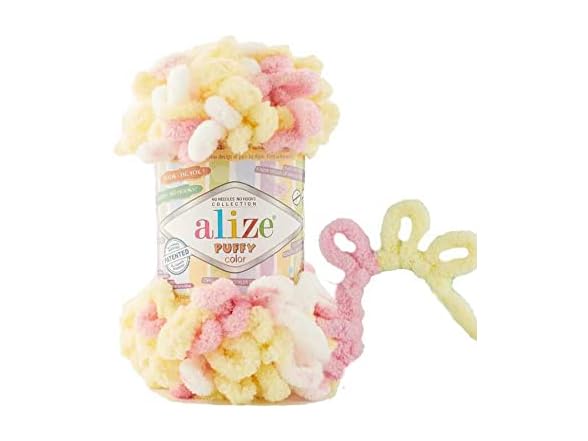 Alize Puffy Color Baby Blanket Yarn Lot