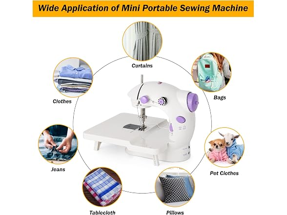 smusei Mini Sewing Machine Dual Speed Portable