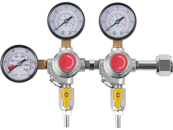 Triple Gauge Regulator, CO2 Regulator Gauge with