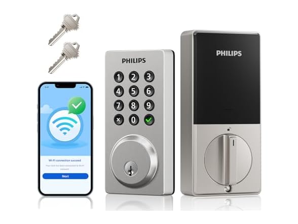Philips DDL242X-15HW-SNL WiFi Smart Keypad Deadbolt Loc