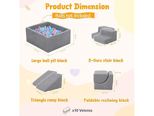MOOZHEALTH Foam Climbing Blocks