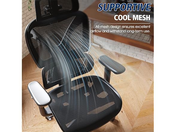 Ergonomic Office Chair, Big and Tall, Black