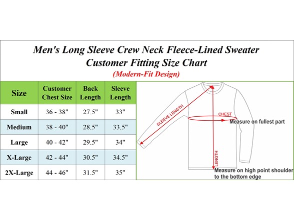 3Pk Mens Fleece-Lined Pullover Sweater