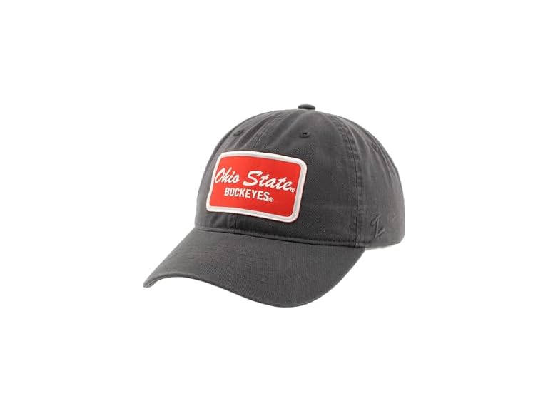 ZHATS Men's Standard NCAA Officially Licensed Hat Scholarship Patch Charcoal Brick, Grey, ,Ohio State Buckeyes