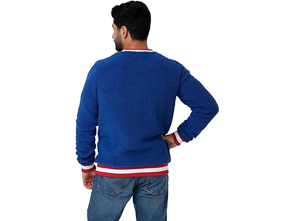 BUFFALO BILLS Logo Sherpa Crewneck Sweater (M)