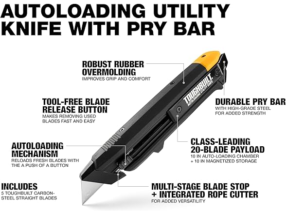 ToughBuilt TB-H4-10-A Autoloading Utility Knife - Tr